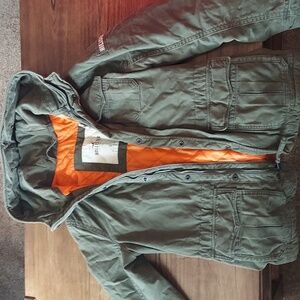 Hollister Hooded Jacket Insulated Army Green